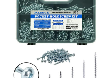Massca M2 PRO Aluminum Pocket Hole Jig System | Bundle #6  ( Updated Triple Pilot Hole )