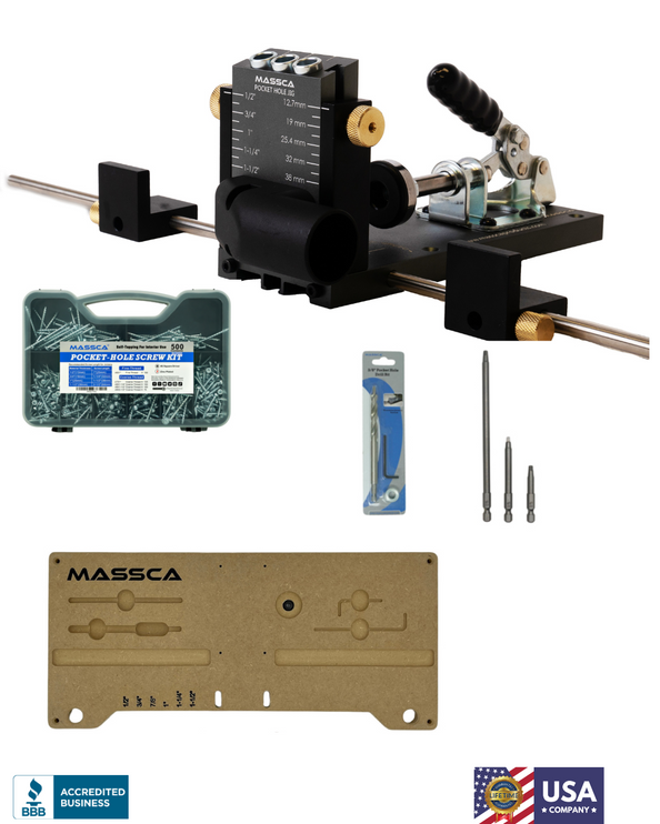 Massca Pocket Hole Jig Mounting System Bundle  # 3