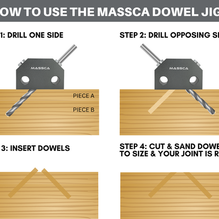 Massca Dowel Jig X For Angled Dowel Joints