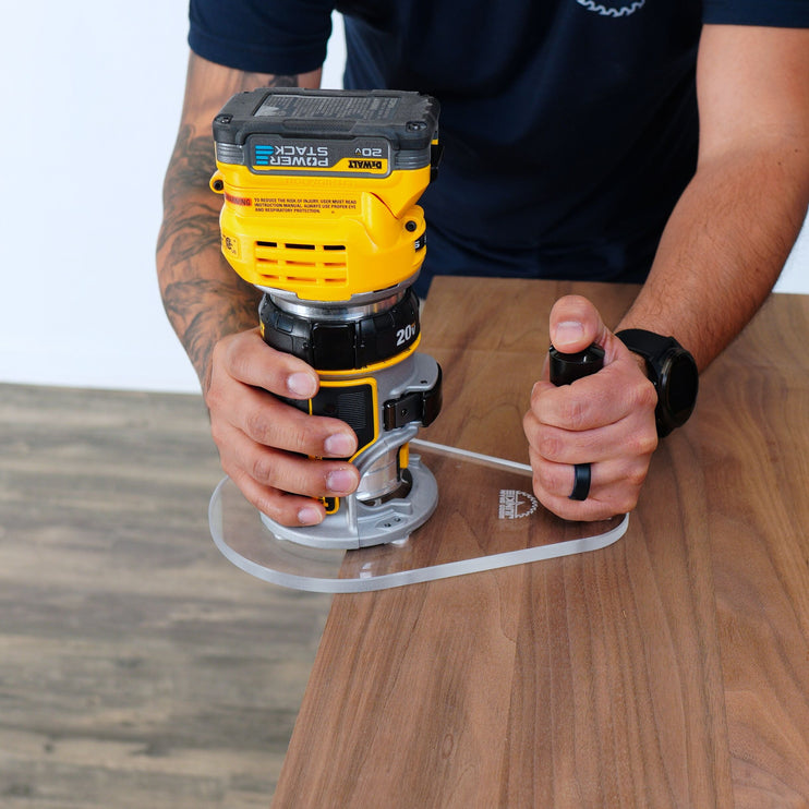 SINGLE GRIP Router Base Plate for DeWalt DWP611 and DCW600B