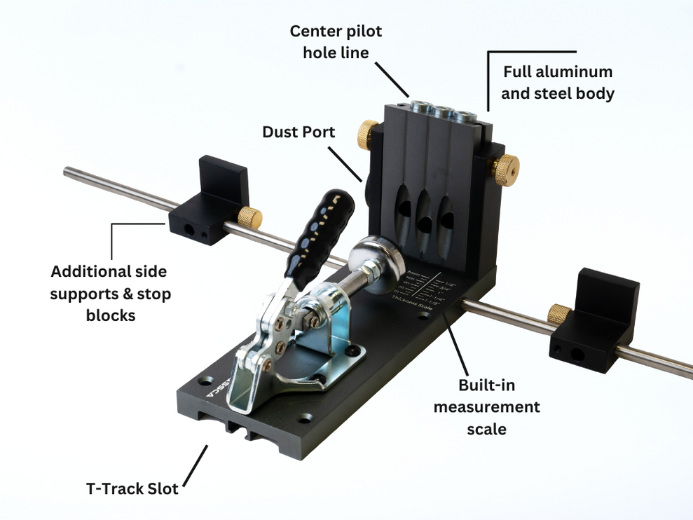 Massca M2 PRO Aluminum Pocket Hole Jig System