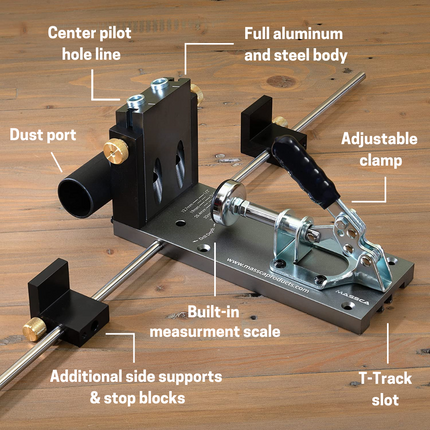 Massca M2 PRO Aluminum Pocket Hole Jig System