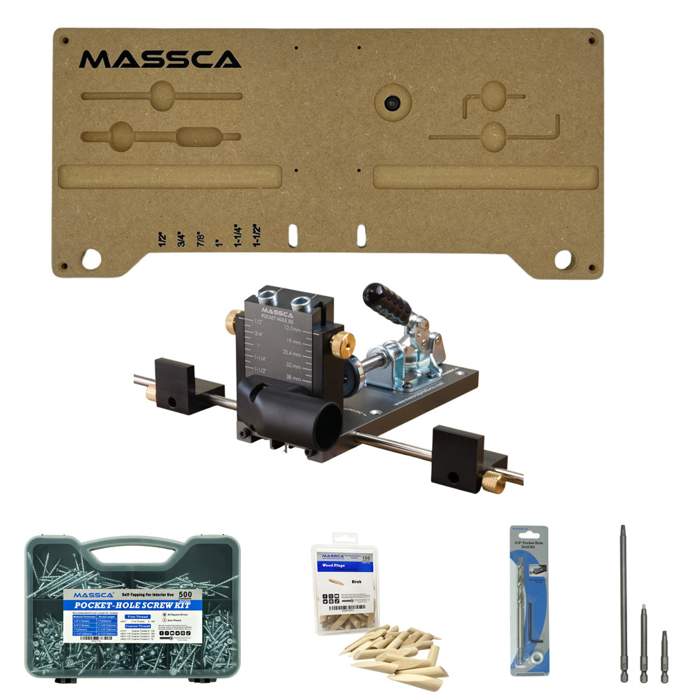 Massca Pocket Hole Jig Mounting System Bundle  # 3