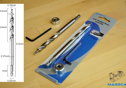 Massca 3/8'' Pocket-Hole Drill Bit Set