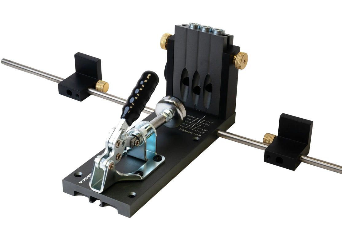 Massca M2 PRO Aluminum Pocket Hole Jig System | Bundle #6  ( Updated Triple Pilot Hole )