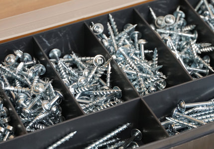 Massca Pocket-Hole Screw Kit 500 Units | Self-Tapping Zinc Plated