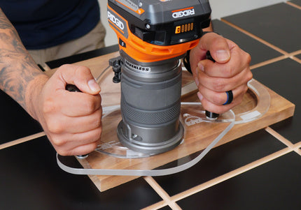 DUAL GRIP Router Base Plate for Ridgid and Ryobi
